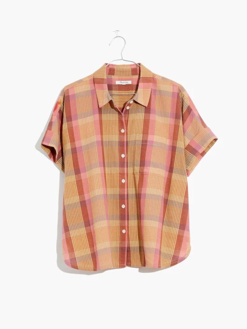 Madewell Daily Shirt in Neon Madras Plaid